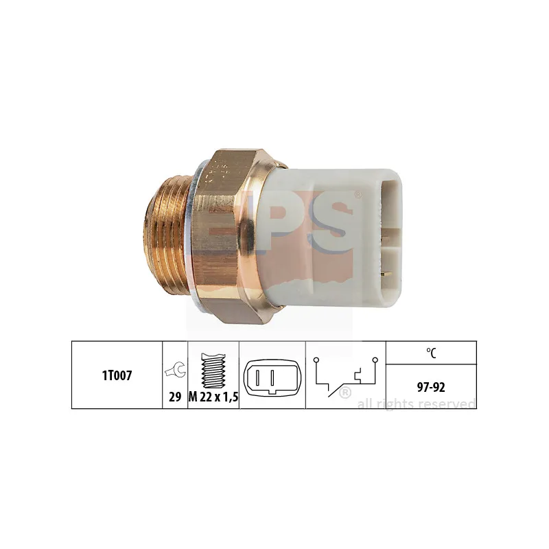 Interrupteur de température, ventilateur de radiateur EPS 1.850.279