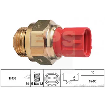 Interrupteur de température, ventilateur de radiateur EPS 1.850.282