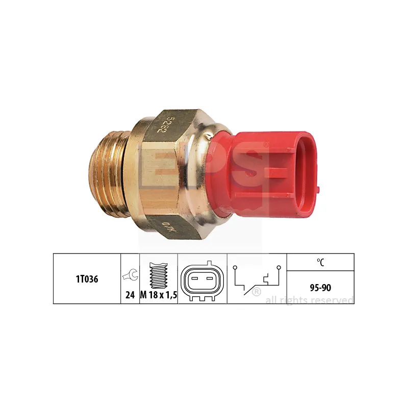 Interrupteur de température, ventilateur de radiateur EPS 1.850.282