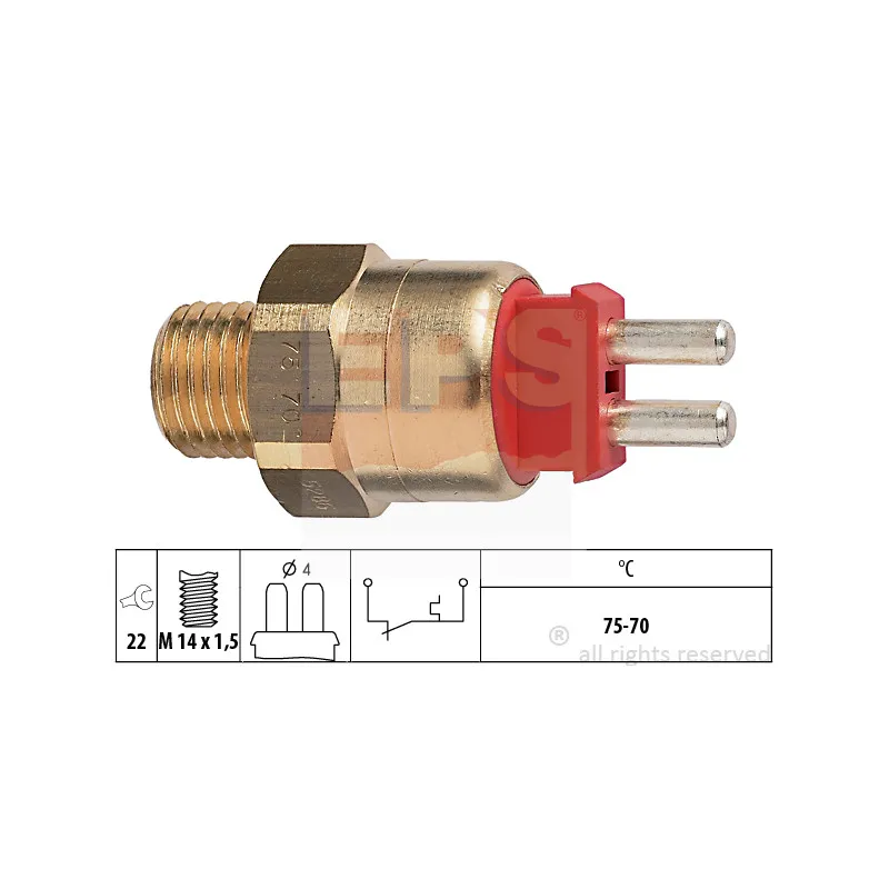Interrupteur de température, ventilateur de radiateur EPS 1.850.286