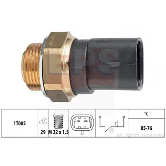 Interrupteur de température, ventilateur de radiateur EPS 1.850.287