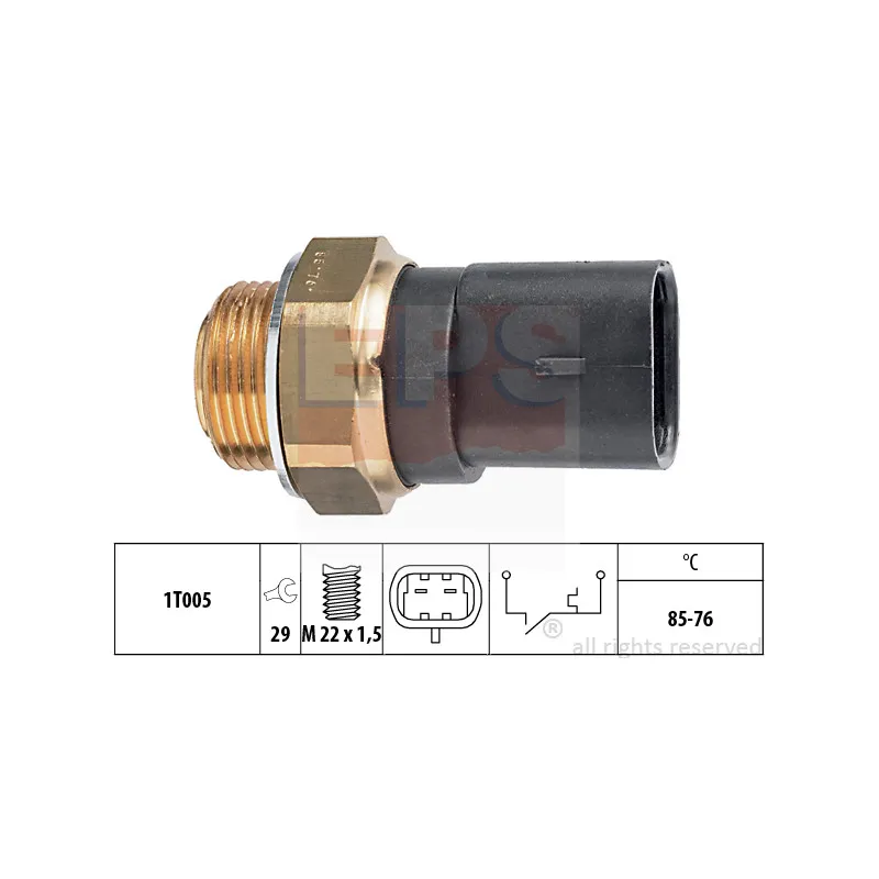 Interrupteur de température, ventilateur de radiateur EPS 1.850.287