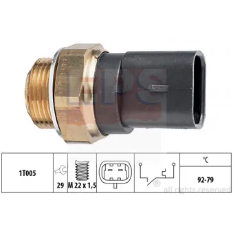 Interrupteur de température, ventilateur de radiateur EPS 1.850.288