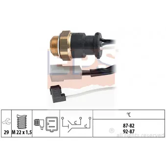 Interrupteur de température, ventilateur de radiateur EPS 1.850.602