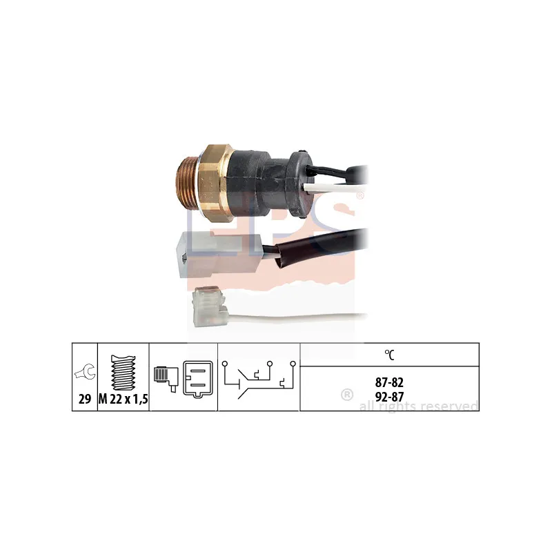 Interrupteur de température, ventilateur de radiateur EPS 1.850.603