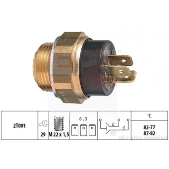 Interrupteur de température, ventilateur de radiateur EPS 1.850.604