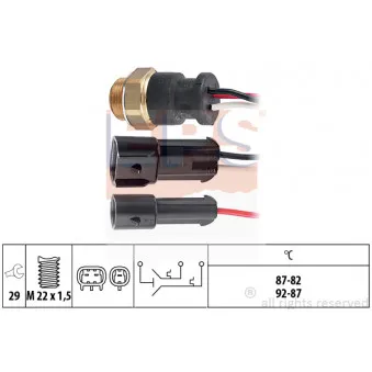 Interrupteur de température, ventilateur de radiateur EPS 1.850.611