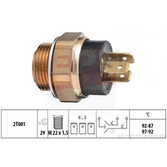 Interrupteur de température, ventilateur de radiateur EPS 1.850.612