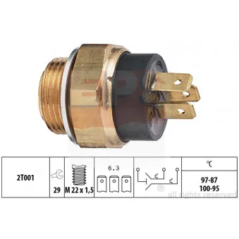 Interrupteur de température, ventilateur de radiateur EPS 1.850.613