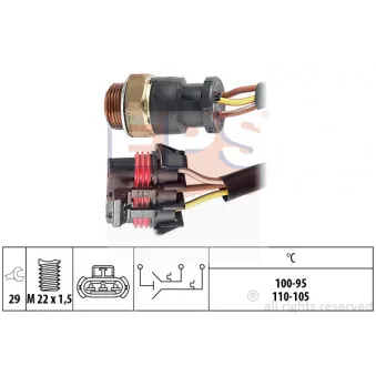 Interrupteur de température, ventilateur de radiateur EPS 1.850.615