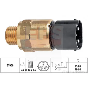 Interrupteur de température, ventilateur de radiateur EPS 1.850.617