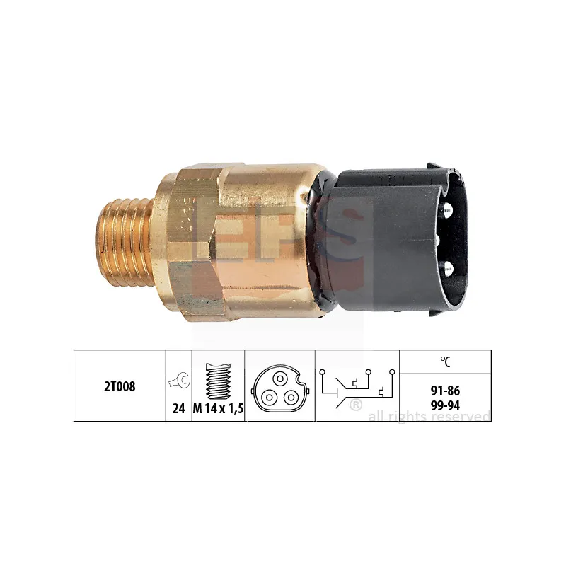 Interrupteur de température, ventilateur de radiateur EPS 1.850.617