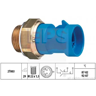 Interrupteur de température, ventilateur de radiateur EPS 1.850.622