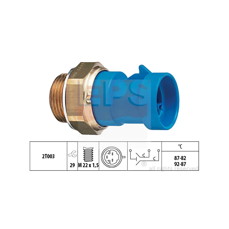 Interrupteur de température, ventilateur de radiateur EPS 1.850.622