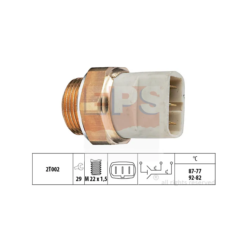 Interrupteur de température, ventilateur de radiateur EPS 1.850.626