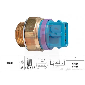 Interrupteur de température, ventilateur de radiateur EPS 1.850.629