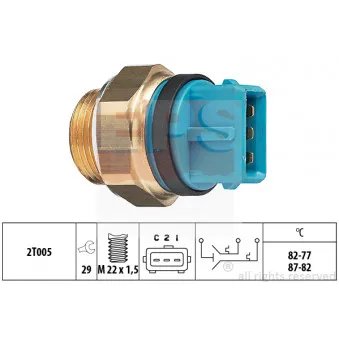 Interrupteur de température, ventilateur de radiateur EPS 1.850.630