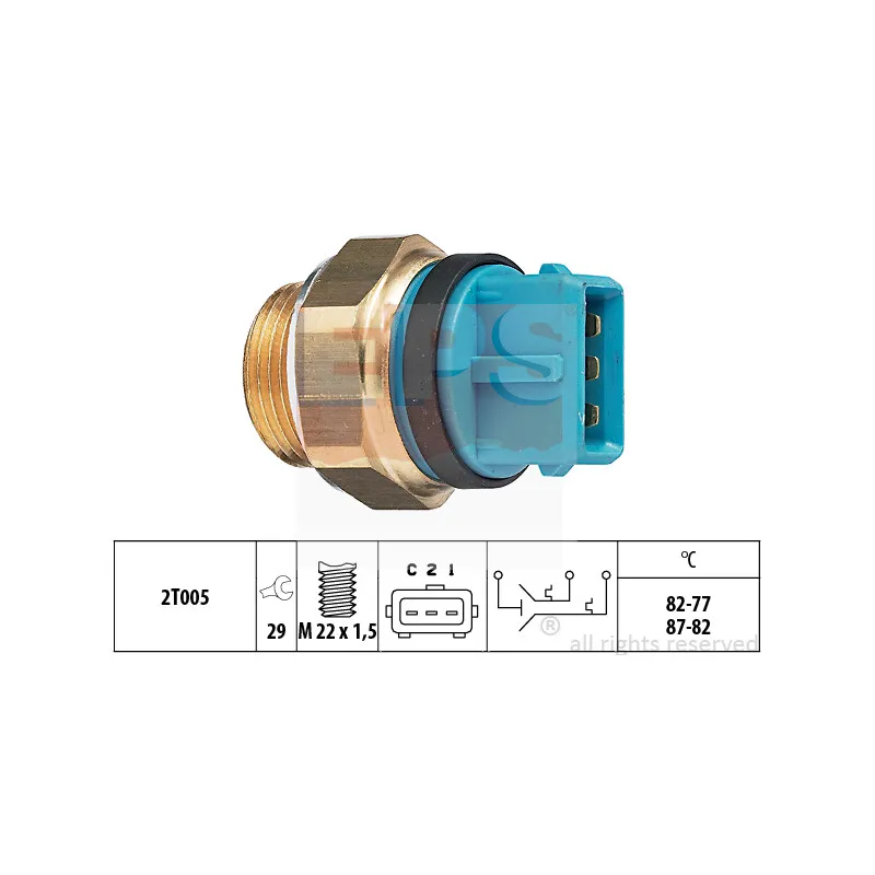 Interrupteur de température, ventilateur de radiateur EPS 1.850.630