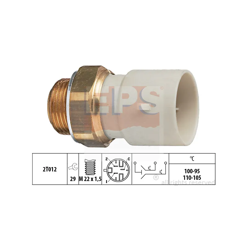 Interrupteur de température, ventilateur de radiateur EPS 1.850.632
