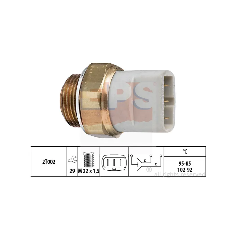 Interrupteur de température, ventilateur de radiateur EPS 1.850.635