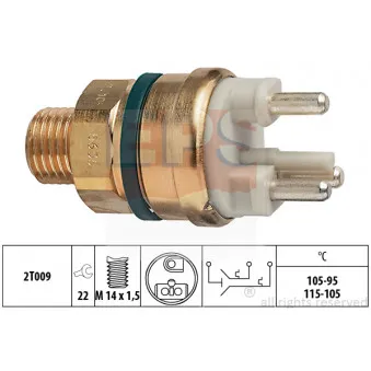 Interrupteur de température, ventilateur de radiateur EPS 1.850.636