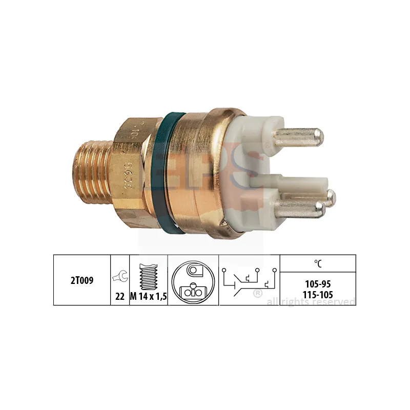 Interrupteur de température, ventilateur de radiateur EPS 1.850.636