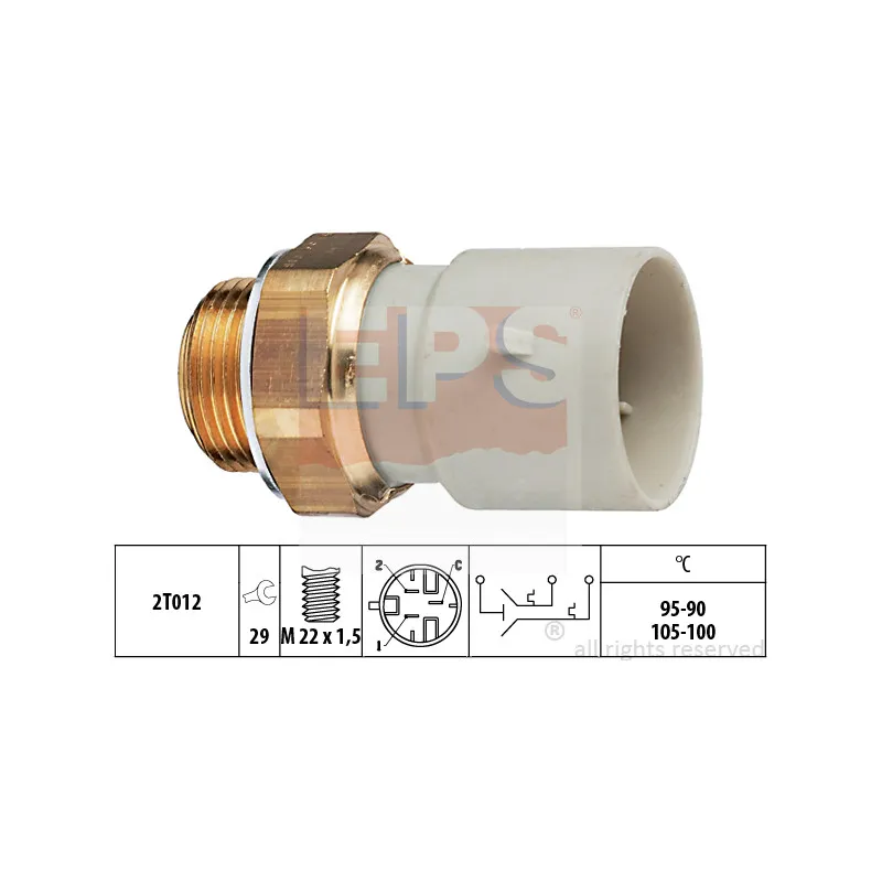 Interrupteur de température, ventilateur de radiateur EPS 1.850.639