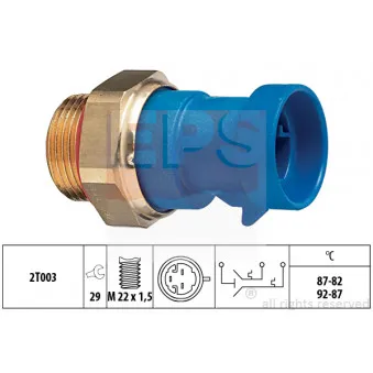 Interrupteur de température, ventilateur de radiateur EPS 1.850.642