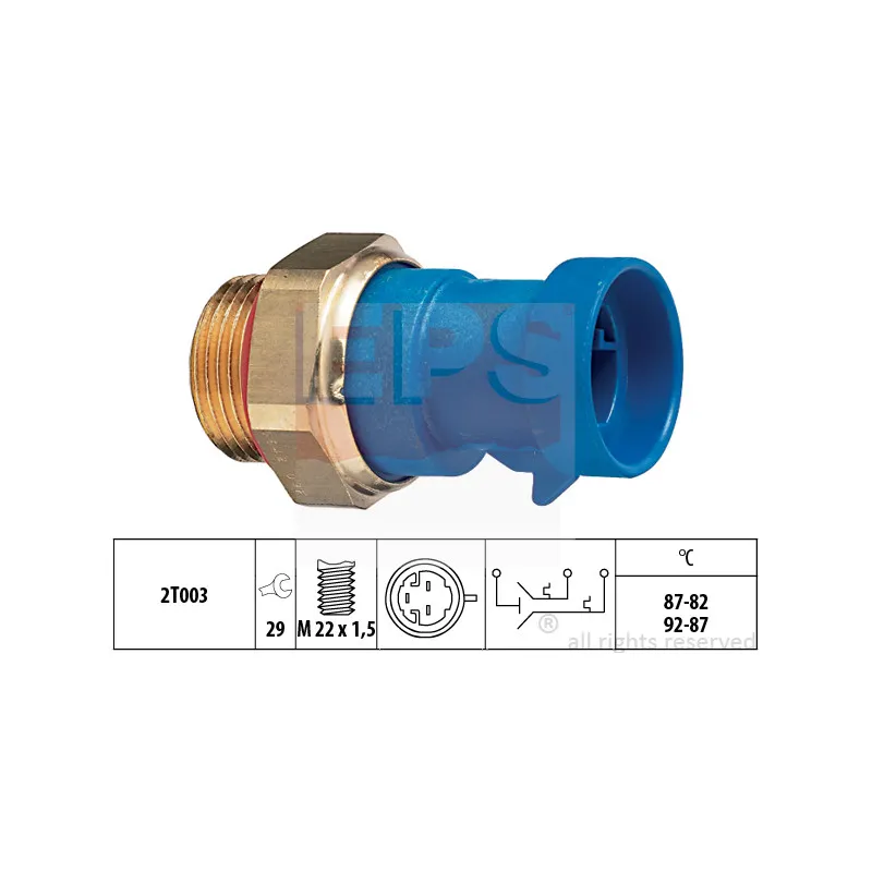 Interrupteur de température, ventilateur de radiateur EPS 1.850.642