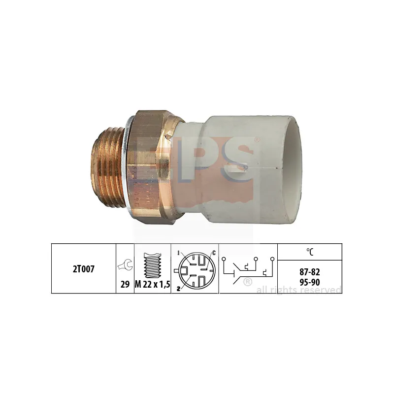 Interrupteur de température, ventilateur de radiateur EPS 1.850.645