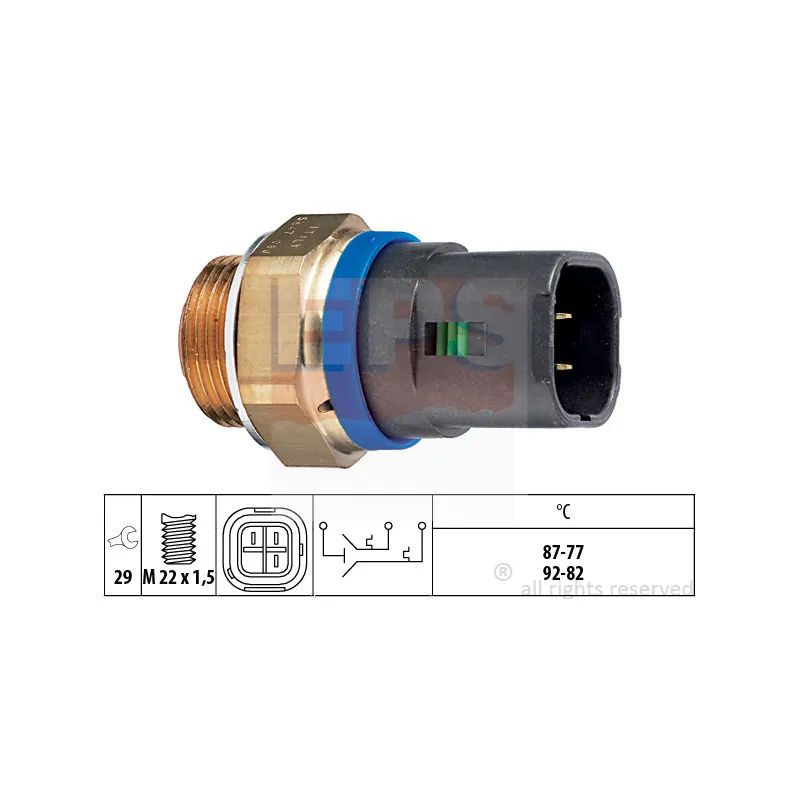 Interrupteur de température, ventilateur de radiateur EPS 1.850.647