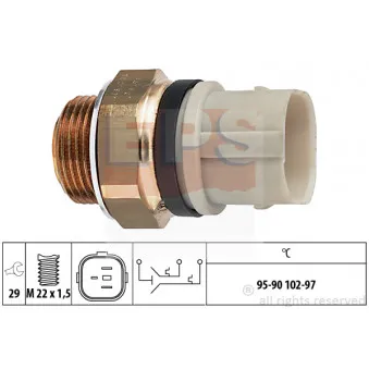 Interrupteur de température, ventilateur de radiateur EPS 1.850.652
