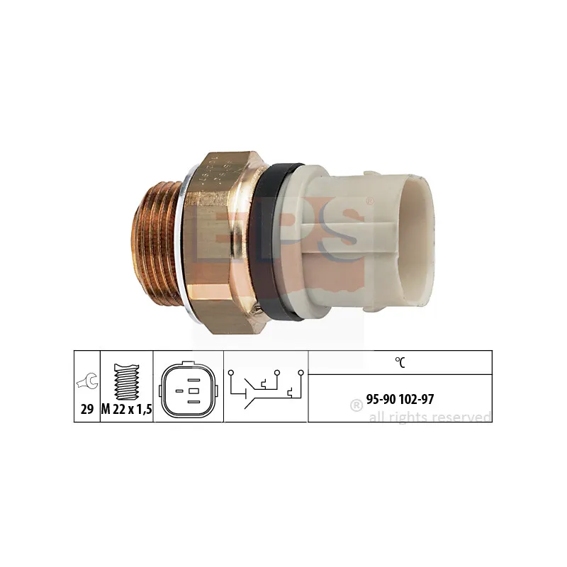 Interrupteur de température, ventilateur de radiateur EPS 1.850.652