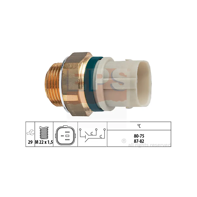 Interrupteur de température, ventilateur de radiateur EPS 1.850.654
