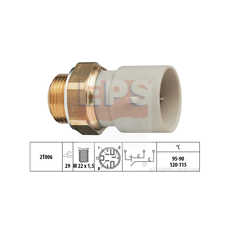 Interrupteur de température, ventilateur de radiateur EPS 1.850.655