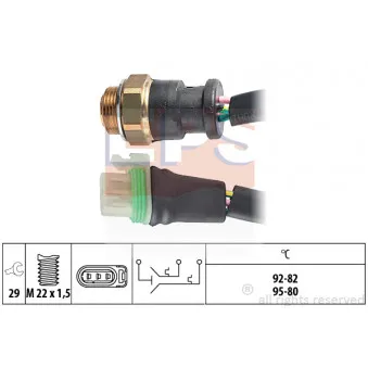 Interrupteur de température, ventilateur de radiateur EPS 1.850.656