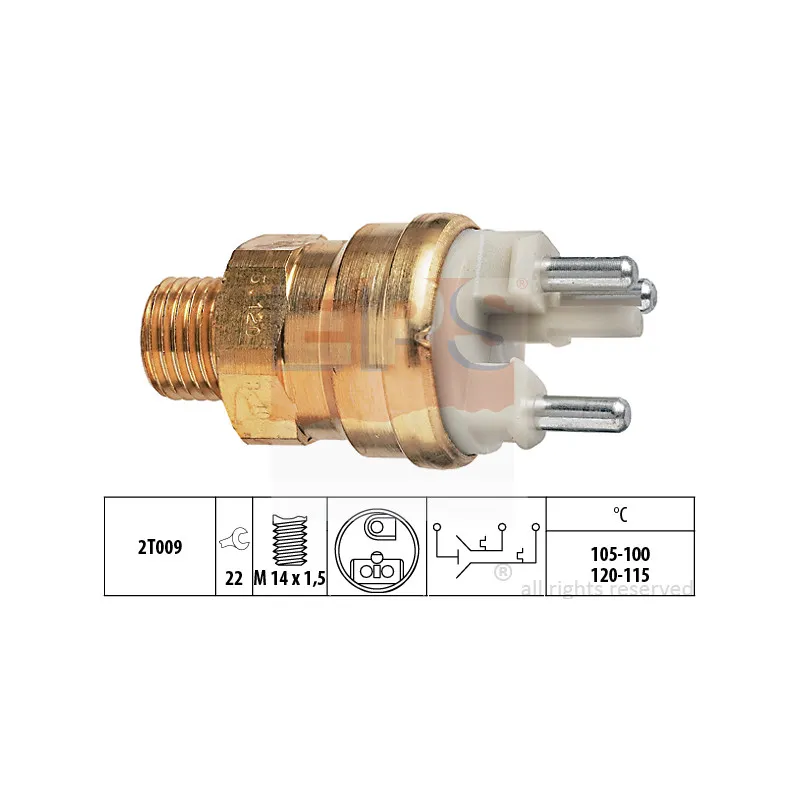 Interrupteur de température, ventilateur de radiateur EPS 1.850.659
