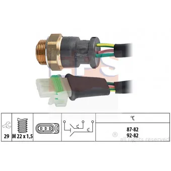 Interrupteur de température, ventilateur de radiateur EPS 1.850.661