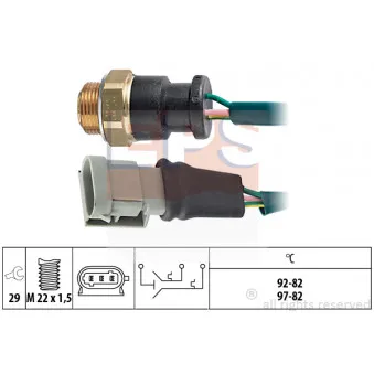 Interrupteur de température, ventilateur de radiateur EPS 1.850.662