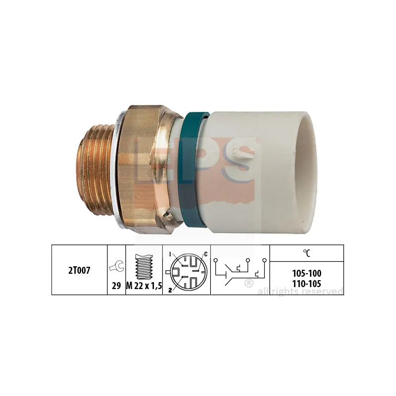 Interrupteur de température, ventilateur de radiateur EPS 1.850.673