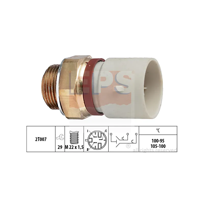 Interrupteur de température, ventilateur de radiateur EPS 1.850.674