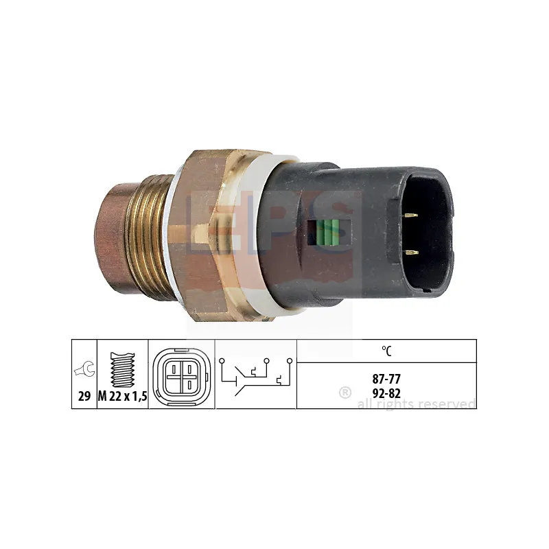 Interrupteur de température, ventilateur de radiateur EPS 1.850.675