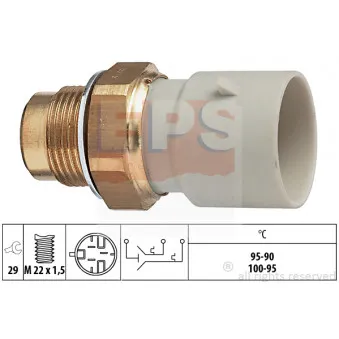 Interrupteur de température, ventilateur de radiateur EPS 1.850.676