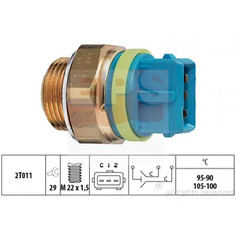 Interrupteur de température, ventilateur de radiateur EPS 1.850.677