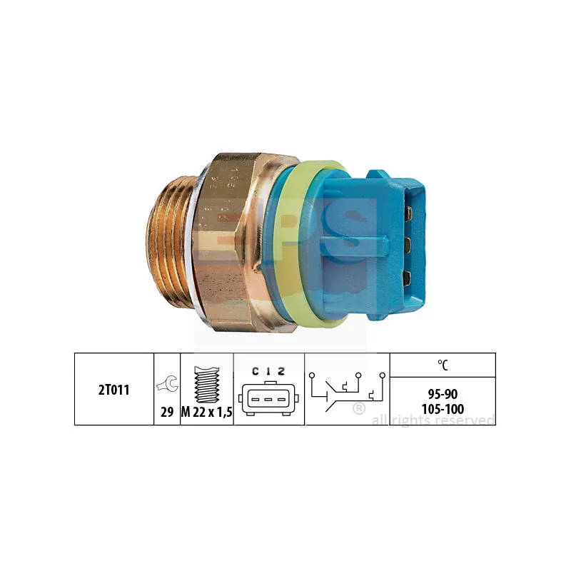 Interrupteur de température, ventilateur de radiateur EPS 1.850.677