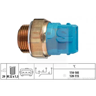 Interrupteur de température, ventilateur de radiateur EPS 1.850.680