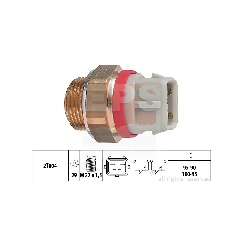 Interrupteur de température, ventilateur de radiateur EPS 1.850.682