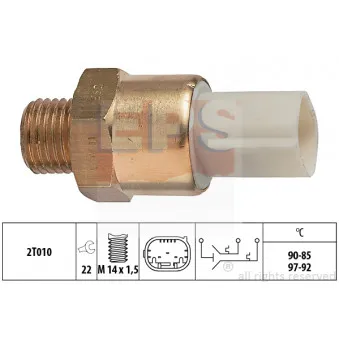 Interrupteur de température, ventilateur de radiateur EPS 1.850.684