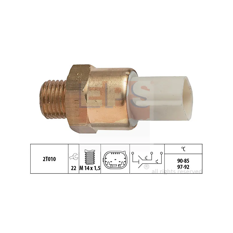Interrupteur de température, ventilateur de radiateur EPS 1.850.684