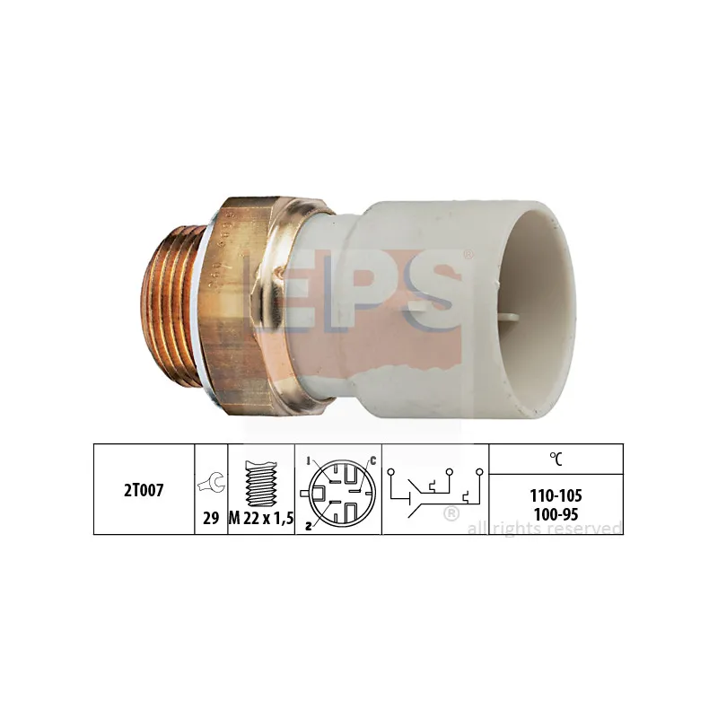 Interrupteur de température, ventilateur de radiateur EPS 1.850.689